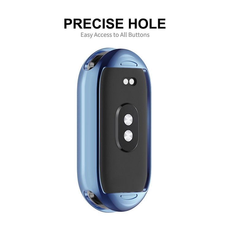 For Xiaomi Mi Band 8 ENKAY Hat-Prince Full Coverage Electroplated Soft TPU Watch Case with Screen Protection(Black) - Watch Cases by ENKAY | Online Shopping South Africa | PMC Jewellery