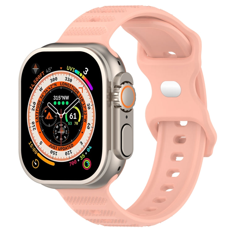 For Apple Watch 4 40mm Reverse Buckle Dot Texture Silicone Watch Band(Pink) - Watch Bands by PMC TechLife | Online Shopping South Africa | PMC TechLife