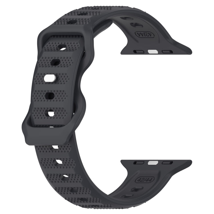 For Apple Watch 4 40mm Reverse Buckle Dot Texture Silicone Watch Band(Dark Gray) - Watch Bands by PMC TechLife | Online Shopping South Africa | PMC TechLife