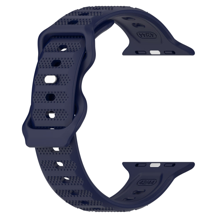 For Apple Watch 4 40mm Reverse Buckle Dot Texture Silicone Watch Band(Midnight Blue) - Watch Bands by PMC TechLife | Online Shopping South Africa | PMC TechLife