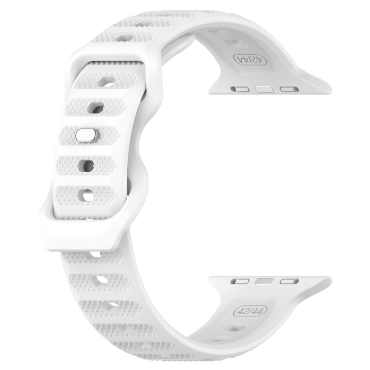 For Apple Watch 3 42mm Reverse Buckle Dot Texture Silicone Watch Band(White) - Watch Bands by PMC TechLife | Online Shopping South Africa | PMC TechLife