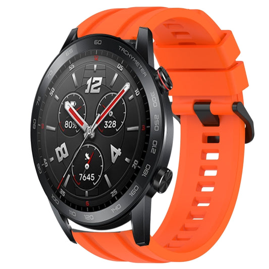 For Huawei Watch GT3 Pro 46mm Long & Short Sports Solid Color Silicone Watch Band Set(Orange) - Watch Bands by PMC Jewellery | Online Shopping South Africa | PMC Jewellery