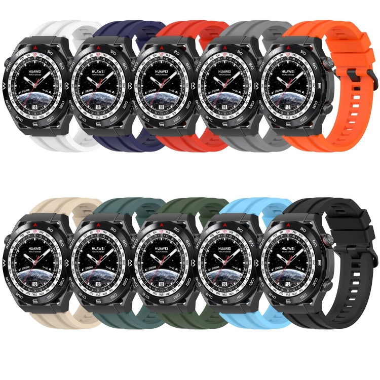 For Huawei Watch GT3 Pro 46mm Long & Short Sports Solid Color Silicone Watch Band Set(White) - Watch Bands by PMC Jewellery | Online Shopping South Africa | PMC Jewellery