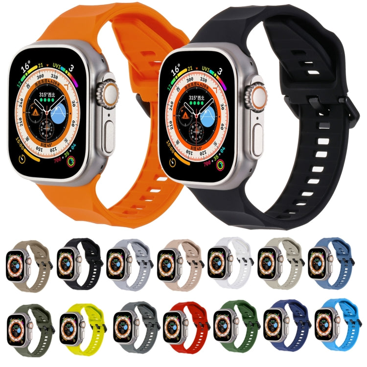 For Apple Watch 8 45mm Ripple Silicone Sports Watch Band(Starlight) - Watch Bands by PMC Jewellery | Online Shopping South Africa | PMC Jewellery