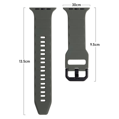 For Apple Watch Ultra 49mm Ripple Silicone Sports Watch Band(White) - Watch Bands by PMC Jewellery | Online Shopping South Africa | PMC Jewellery