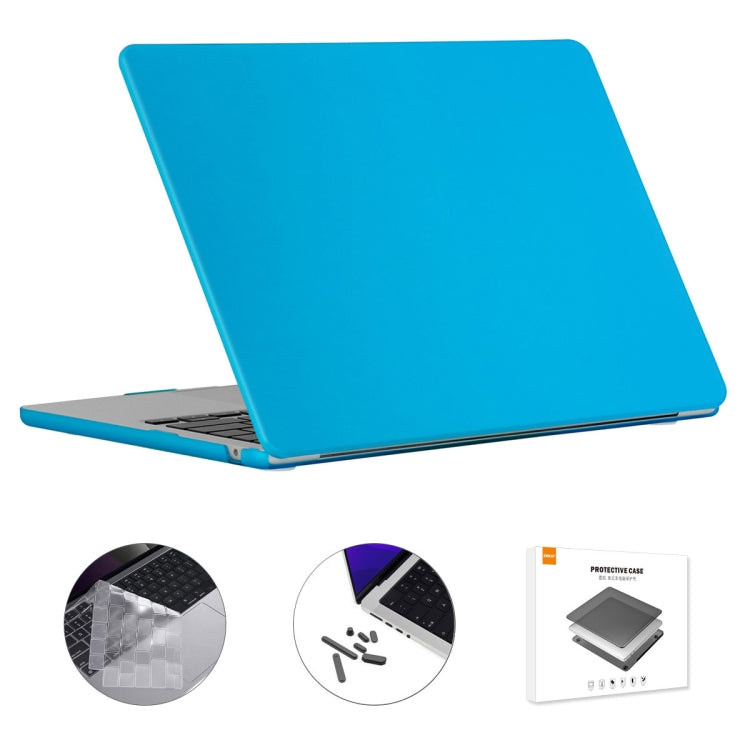 For MacBook Air 15.3 A2941 ENKAY EU Version 3 in 1 Matte Protective Case with TPU Keyboard Film & Anti-dust Plugs(Light Blue) - MacBook Air Cases by ENKAY | Online Shopping South Africa | PMC Jewellery