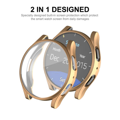 For Samsung Galaxy Watch6 44mm ENKAY Hat-Prince Full Coverage Electroplated Soft TPU Case with Screen Protection(Rose Gold) - Watch Cases by ENKAY | Online Shopping South Africa | PMC Jewellery