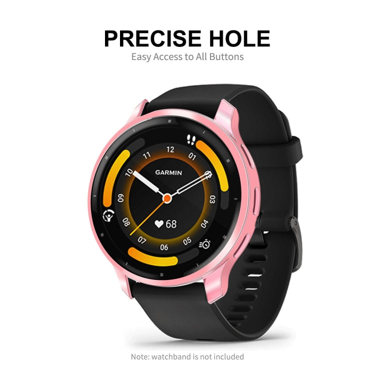 For Garmin Venu 3 ENKAY Hat-Prince Full Coverage Electroplated TPU Watch Case with Screen Protection(Rose Gold) - Watch Cases by ENKAY | Online Shopping South Africa | PMC Jewellery