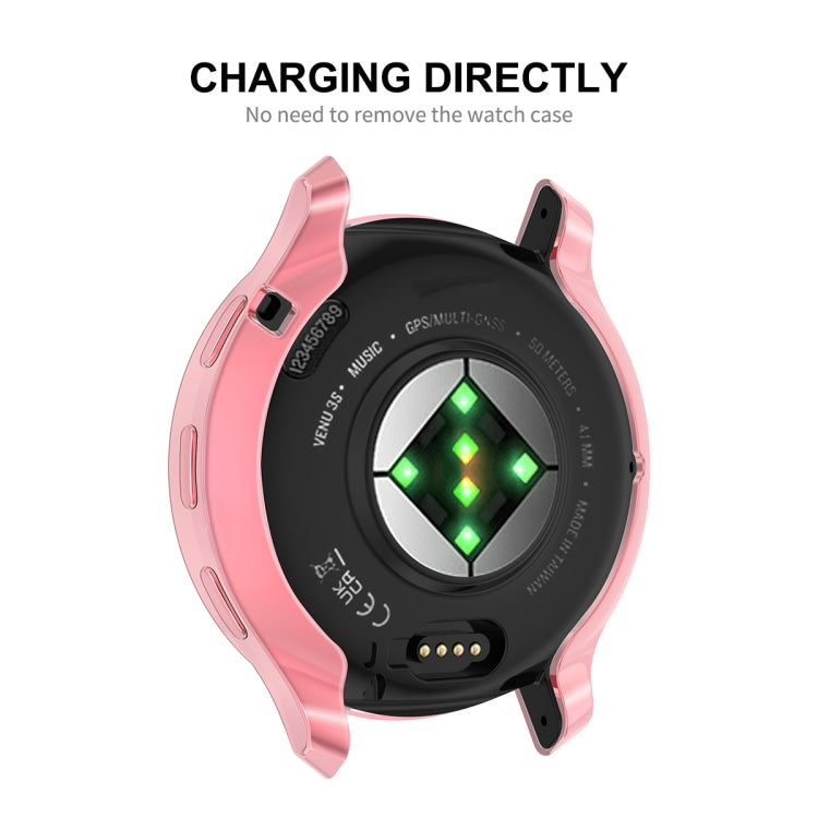 Compatible with Garmin Venu 3S ENKAY Hat-Prince Full Coverage Electroplated TPU Watch Case with Screen Protection(Black) - free shipping - PMC TechLife - Order now!