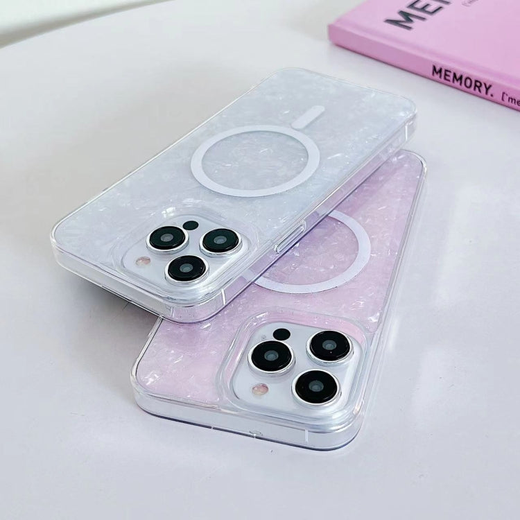 For iPhone 15 Shell Texture MagSafe TPU Phone Case(Purple) - free shipping - PMC TechLife - Order now!