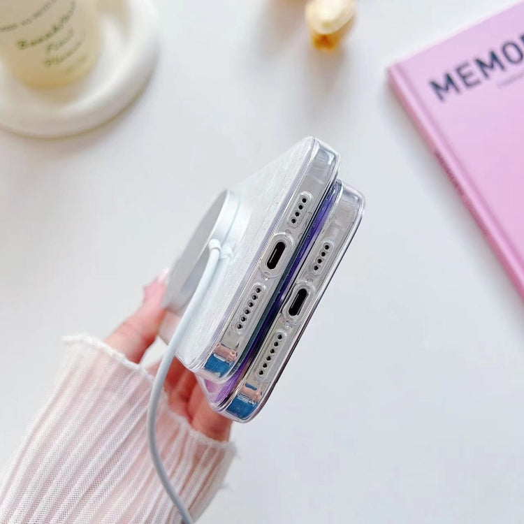 For iPhone 15 Shell Texture MagSafe TPU Phone Case(Purple) - free shipping - PMC TechLife - Order now!