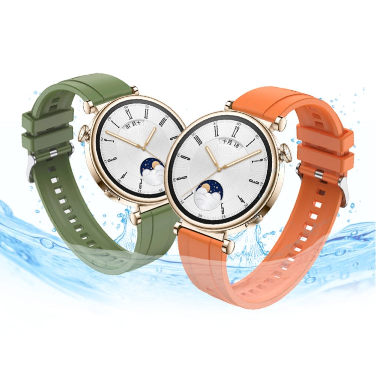 For Huawei Watch GT3 Pro 46mm Tire Pattern Silver Buckle Silicone Watch Band(Light Gray) - Watch Bands by PMC TechLife | Online Shopping South Africa | PMC TechLife
