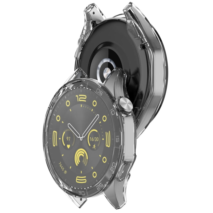 For Huawei Watch GT4 46mm Full Coverage TPU Electroplated Watch Protective Case(Transparent White) - Watch Cases by PMC TechLife | Online Shopping South Africa | PMC TechLife