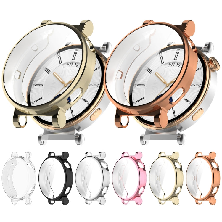 For Huawei Watch GT4 46mm Full Coverage TPU Electroplated Watch Protective Case(Rose Gold) - Watch Cases by PMC TechLife | Online Shopping South Africa | PMC TechLife