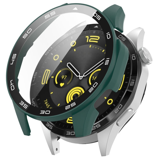 For Huawei Watch GT 4 46mm PC + Tempered Glass Integrated Watch Protective Case with Graduated Dial(Green) - Watch Cases by PMC Jewellery | Online Shopping South Africa | PMC Jewellery