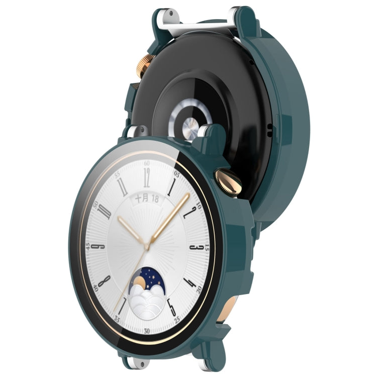For Huawei Watch GT4 41mm PC+Tempered Glass Integrated Smart Watch Case(Green) - Watch Cases by PMC TechLife | Online Shopping South Africa | PMC TechLife