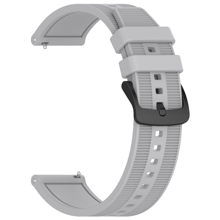 For Garmin Vivoactive 4 22mm Textured Silicone Solid Color Watch Band(Grey) - Watch Bands by PMC TechLife | Online Shopping South Africa | PMC TechLife