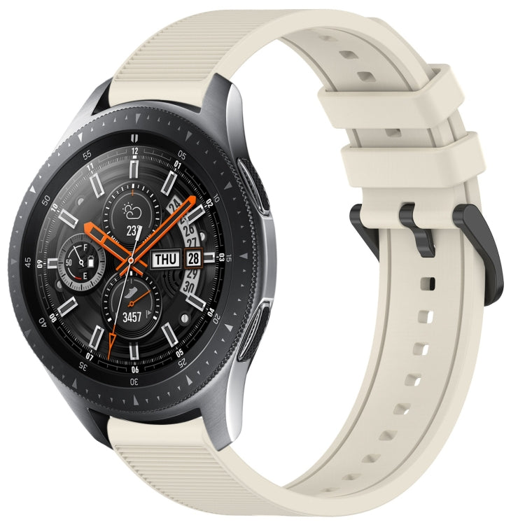 For Samsung Galaxy Watch 46mm 22mm Textured Silicone Solid Color Watch Band(Starlight) - Watch Bands by PMC TechLife | Online Shopping South Africa | PMC TechLife