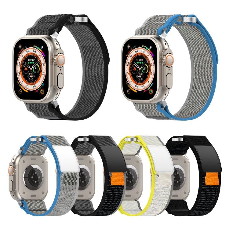 For Apple Watch Series 6 40mm Double Hook and Loop Faster Nylon Watch Band(Blue+Grey) - free shipping - PMC TechLife - Order now!