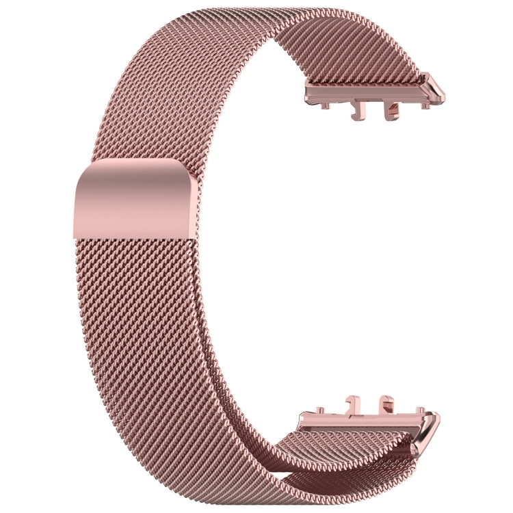 For Samsung Galaxy Fit 3 Milanese Metal Steel Mesh Watch Band(Pink) - Watch Bands by PMC Jewellery | Online Shopping South Africa | PMC Jewellery