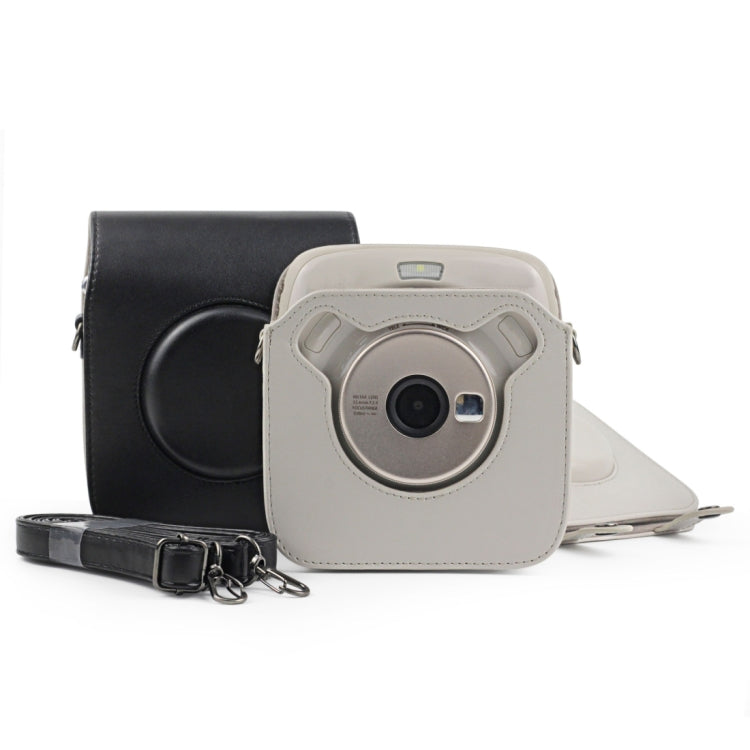 Full Body Camera PU Leather Case Bag with Strap for Fujifilm Instax Square SQ20(Black) - Leather Bag by PMC TechLife | Online Shopping South Africa | PMC TechLife