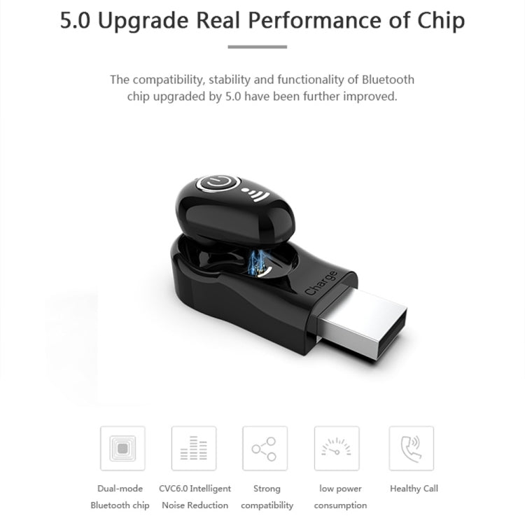 S650 Second Generation Mini Invisible Bluetooth Earphone with Microphone(White) - Bluetooth Earphone by PMC TechLife | Online Shopping South Africa | PMC TechLife