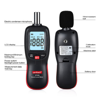 WT85B Sound Level Meter Digital Decibel Meter Digital Noise Meter Environmental Noise Tester - Light & Sound Meter by Wintact | Online Shopping South Africa | PMC Jewellery | Buy Now Pay Later Mobicred