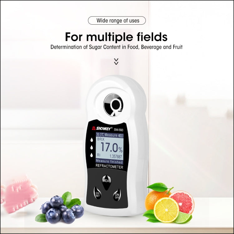 SNDWAY SW-593 Digital Refractometer Sugar Brix Meter Rechargeable Wine Beer Alcohol Drink Fruit Sugar Concentration Meter - Digital Refractometer by SNDWAY | Online Shopping South Africa | PMC Jewellery | Buy Now Pay Later Mobicred