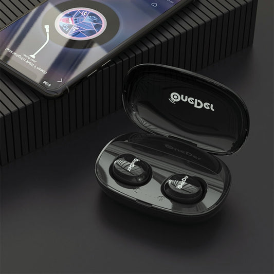 OneDer W12 Wireless Earphone with Waterproof IPX5 HD Stereo Sound TWS Bluetooth Earphone(Black) - TWS Earphone by OneDer | Online Shopping South Africa | PMC Jewellery