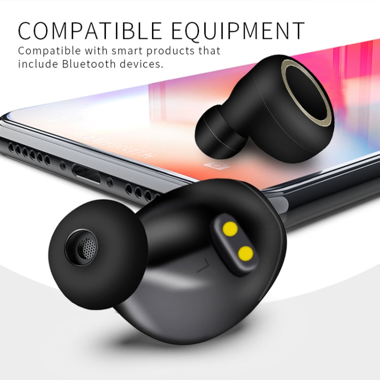 TWS-A1 TWS Bluetooth 5.0 Mini Invisible Sports Music Earphone with Charging Box & Microphone (Black) - TWS Earphone by PMC Jewellery | Online Shopping South Africa | PMC Jewellery