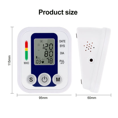 ZK-B02   Automatic Digital Upper Arm Blood Pressure Monitor Sphygmomanometer Pressure Gauge Heart Beat Rate Meter Tonometer Pulsometer - Sphygmomanometer by PMC Jewellery | Online Shopping South Africa | PMC Jewellery