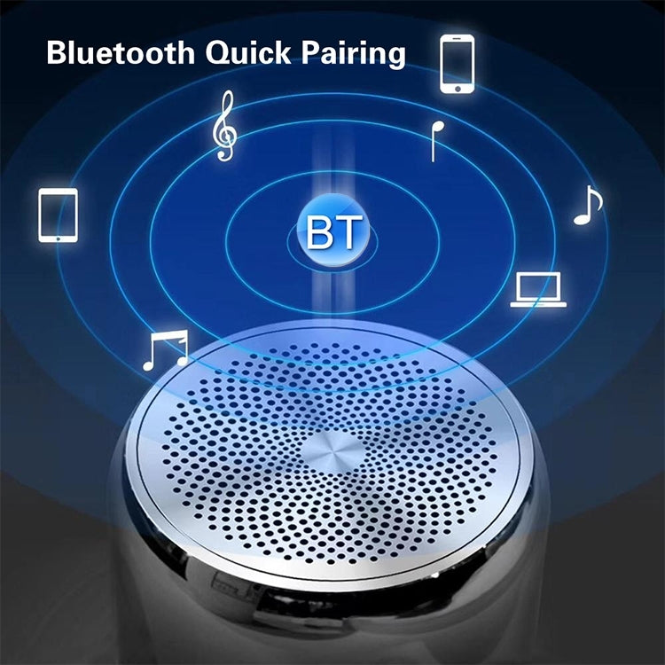 M1 Mini Bluetooth Subwoofer Speaker Portable Aluminium Alloy Wireless TWS Bluetooth, Support Handfree Call(Moonlight Silver) - Mini Speaker by PMC Jewellery | Online Shopping South Africa | PMC Jewellery