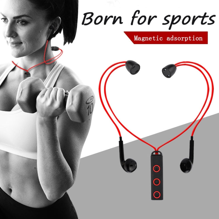 BT313 Magnetic Earbuds Sport Wireless Headphone Handsfree bluetooth HD Stereo Bass Headsets with Mic(White) - Sport Earphone by PMC Jewellery | Online Shopping South Africa | PMC Jewellery