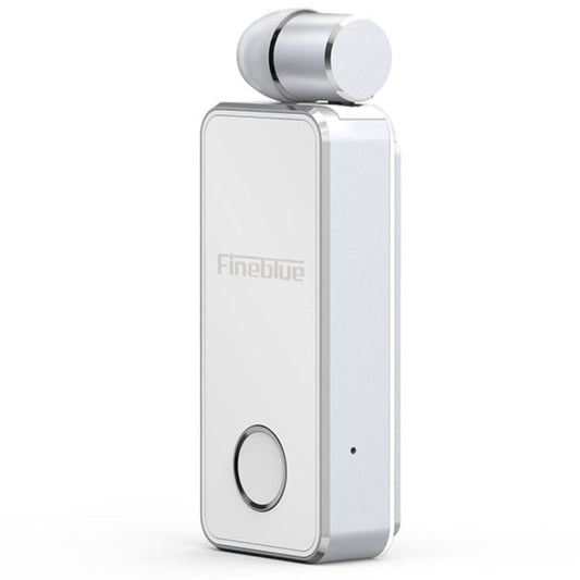 FineBlue F2 Pro Wireless Bluetooth V5.0 Earphone Hands-Free Vibrating Alert Wear Clip Earphone(White) - Bluetooth Earphone by Fineblue | Online Shopping South Africa | PMC Jewellery | Buy Now Pay Later Mobicred