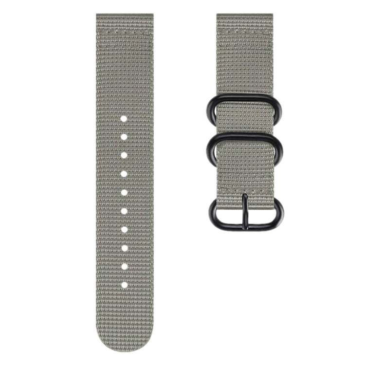 For Samsung Galaxy Watch Active 2 22mm / Gear S3 Nylon Three-ring Watch Band(Gray) - Watch Bands by PMC TechLife | Online Shopping South Africa | PMC TechLife | Buy Now Pay Later Mobicred