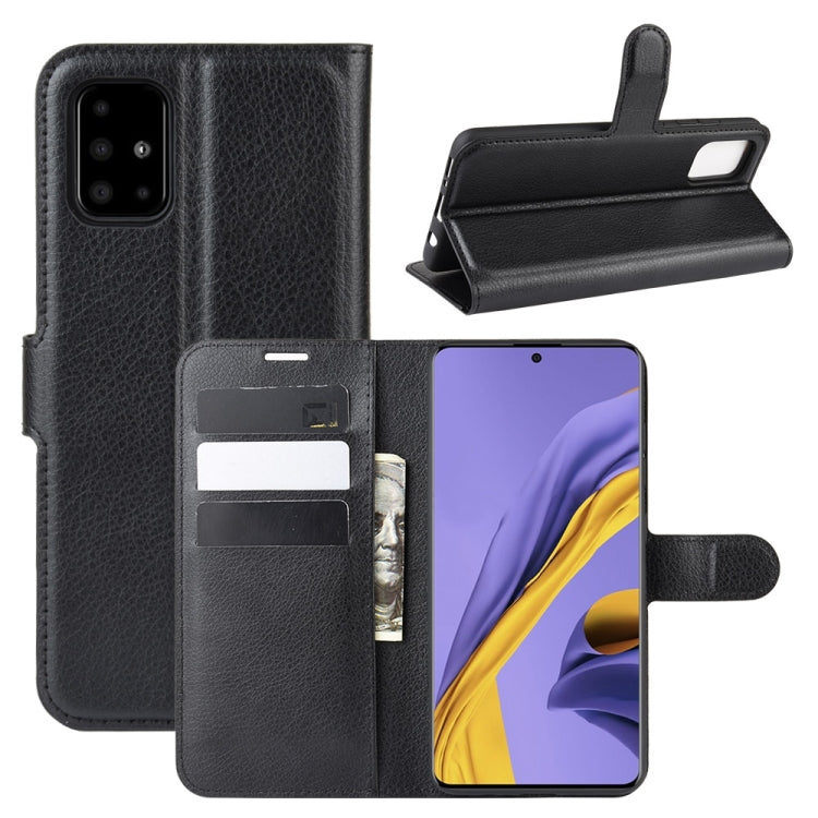 For Galaxy A51 (4G) Litchi Texture Horizontal Flip Protective Case with Holder & Card Slots & Wallet(Black) - free shipping - PMC TechLife - Order now!