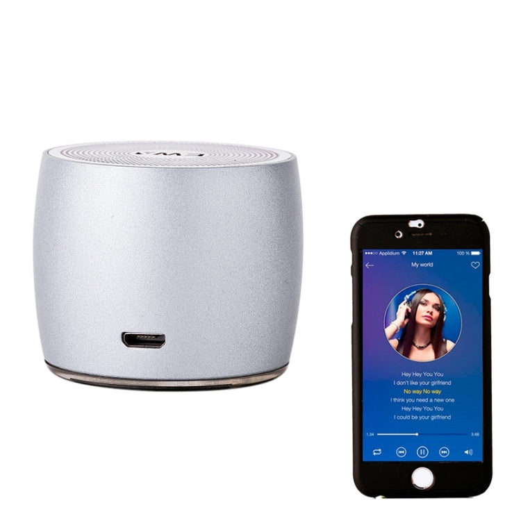 EWA A103 Portable Bluetooth Speaker Wireless Heavy Bass Bomm Box Subwoofer Phone Call Surround Sound Bluetooth Shower Speaker(Silver) - Mini Speaker by EWA | Online Shopping South Africa | PMC Jewellery