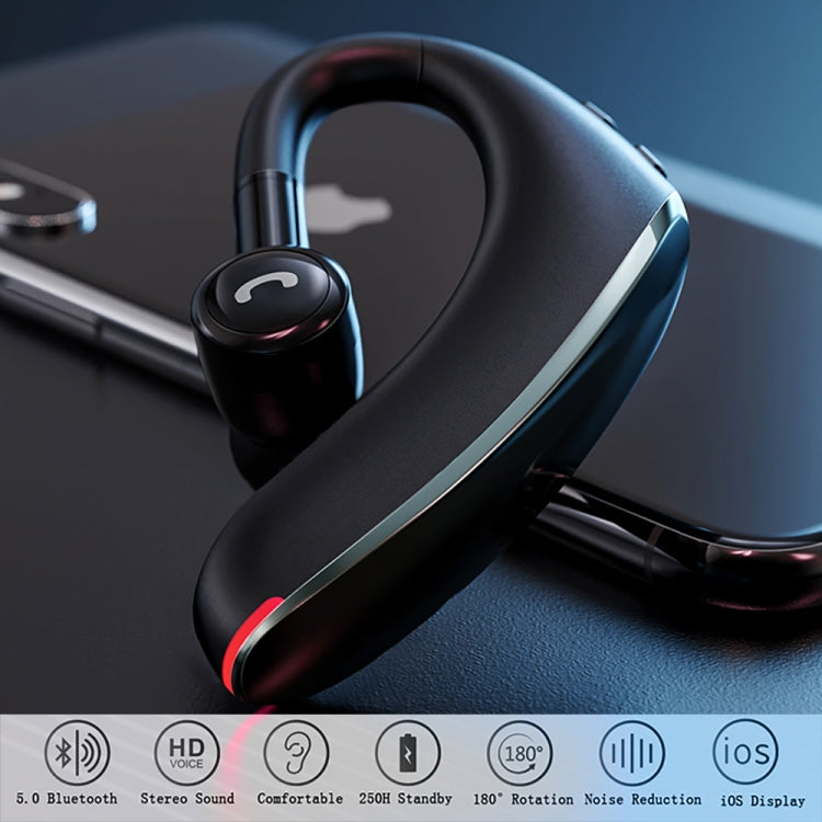 F900 Mini Earhook 180�� Freely Rotating Wireless Bluetooth 5.0 Earphone Car Handsfree Call Headphone(Red) - Bluetooth Earphone by PMC TechLife | Online Shopping South Africa | PMC TechLife
