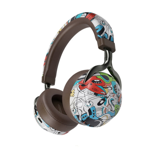VJ086 Graffiti Headset Wireless Sports Bluetooth Headset Water Transfer Color Print Headset, Support TF, FM(Dazzle Colour) - Headset & Headphone by PMC Jewellery | Online Shopping South Africa | PMC Jewellery