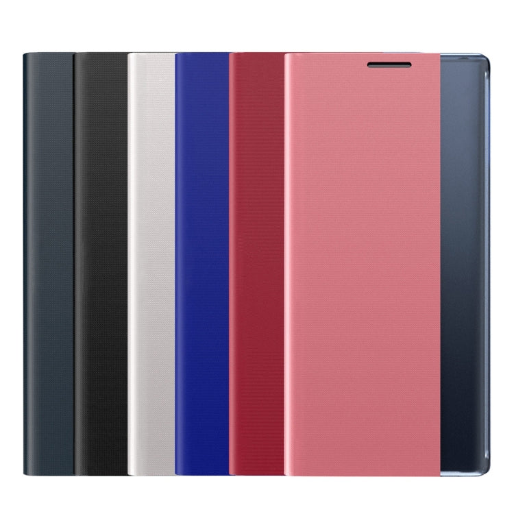 For Galaxy S20 Ultra Side Display Magnetic Horizontal Flip Plain Texture Cloth + PC Case with Holder & Sleep / Wake-up Function(Black) - free shipping - PMC TechLife - Order now!