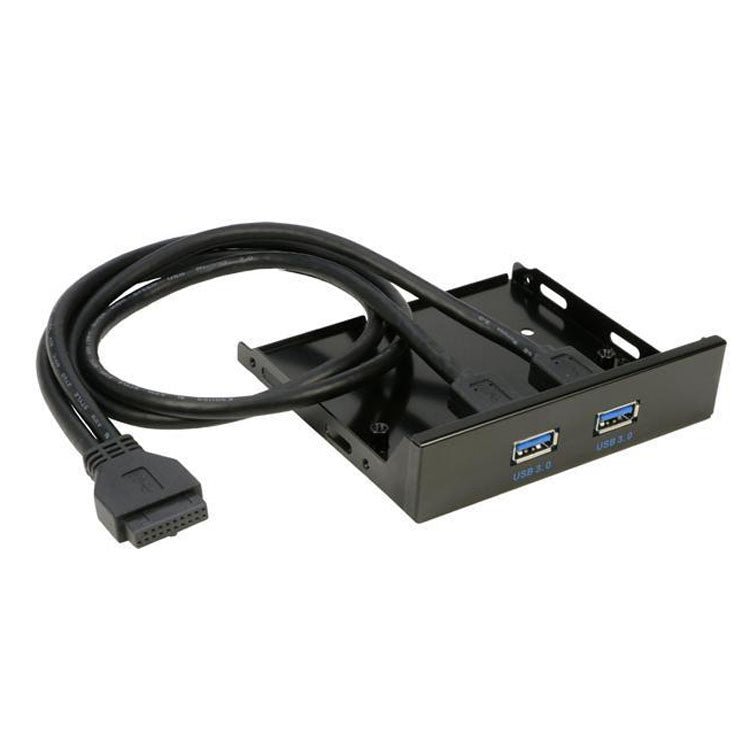 2-Port USB 3.0 3.5 inch Front Panel Data Hub for PC - free shipping - PMC TechLife - Order now!