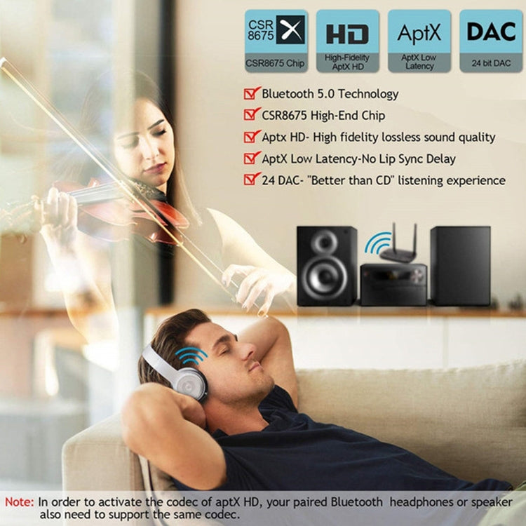 VIKEFON BT-21 Bluetooth 5.0 Adapter Bluetooth Audio Transmitter Receiver - free shipping - PMC TechLife - Order now!