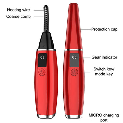 Electric Eyelash Curler  Charging Beauty Tool(Red) - Eyes by PMC Jewellery | Online Shopping South Africa | PMC Jewellery