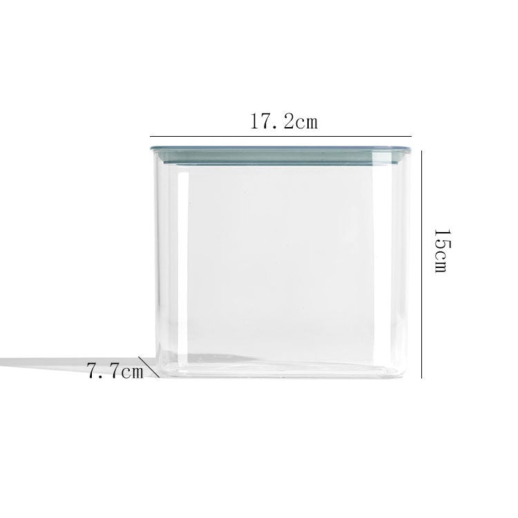 2 PCS Kitchen Transparent Sealed Cans with Lid Fresh-keeping Box, Size:Large(Jade Blue) - Preservation Supplies by PMC Jewellery | Online Shopping South Africa | PMC Jewellery