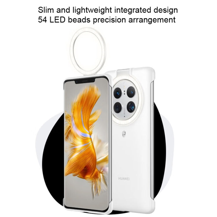 For HUAWEI Mate 50 Pro Original HUAWEI Ring Flash Smart Phone Case(White) - Huawei Cases by Huawei | Online Shopping South Africa | PMC Jewellery | Buy Now Pay Later Mobicred