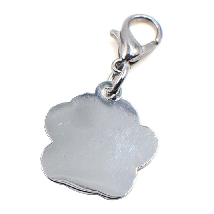 10 PCS Enamel Cat Dog  Bear Paw Prints Key Chain Jewelry Making(Dark Blue) - Pendants by PMC TechLife | Online Shopping South Africa | PMC TechLife | Buy Now Pay Later Mobicred