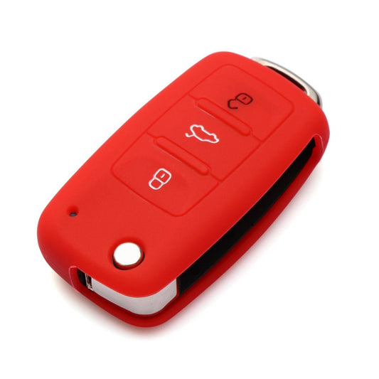 2 PCS Silicone Car Key Cover Case for Volkswagen Golf(Red) - Car Key Cases by PMC Jewellery | Online Shopping South Africa | PMC Jewellery | Buy Now Pay Later Mobicred