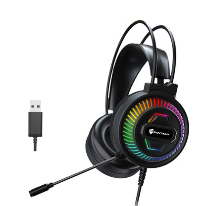 PANTSAN PSH-400 USB Computer Head-Mounted Luminous RGB Wired Headset, Specification:7.1 USB - Multimedia Headset by PANTSAN | Online Shopping South Africa | PMC Jewellery | Buy Now Pay Later Mobicred