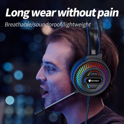 PANTSAN PSH-400 USB Computer Head-Mounted Luminous RGB Wired Headset, Specification:7.1 USB - Multimedia Headset by PANTSAN | Online Shopping South Africa | PMC Jewellery | Buy Now Pay Later Mobicred