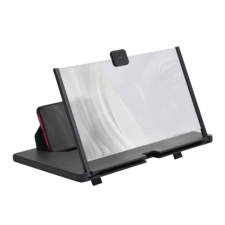 12 Inch Pull-Out Mobile Phone Screen Magnifier 3D Desktop Stand, Style:Blu-ray HD Model(Black) - free shipping - PMC TechLife - Order now!